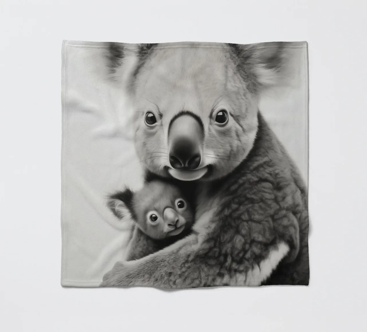 Un simpatico abbraccio tra koala coperta in pile da Carinaprint