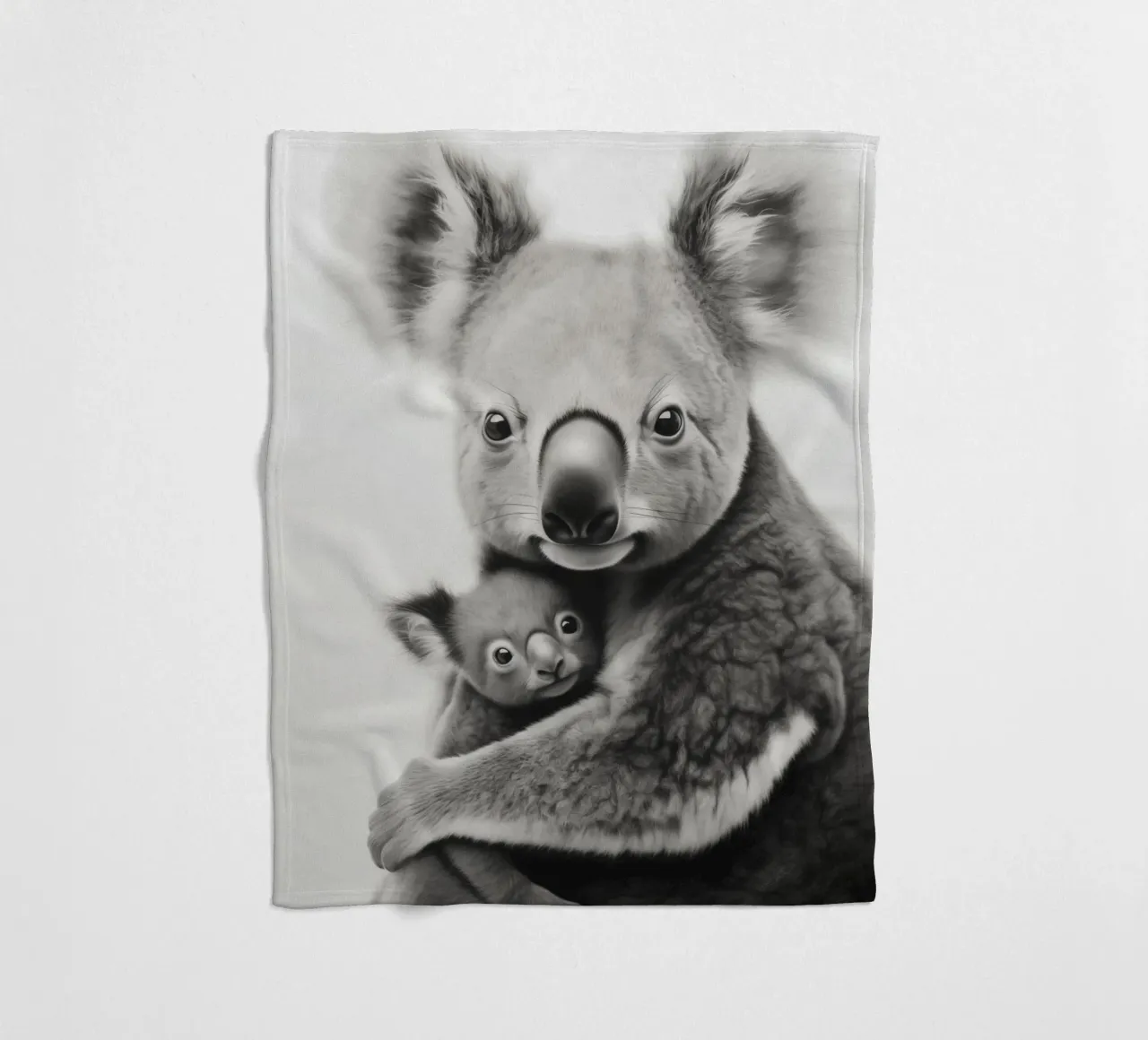 Un simpatico abbraccio tra koala coperta in pile da Carinaprint