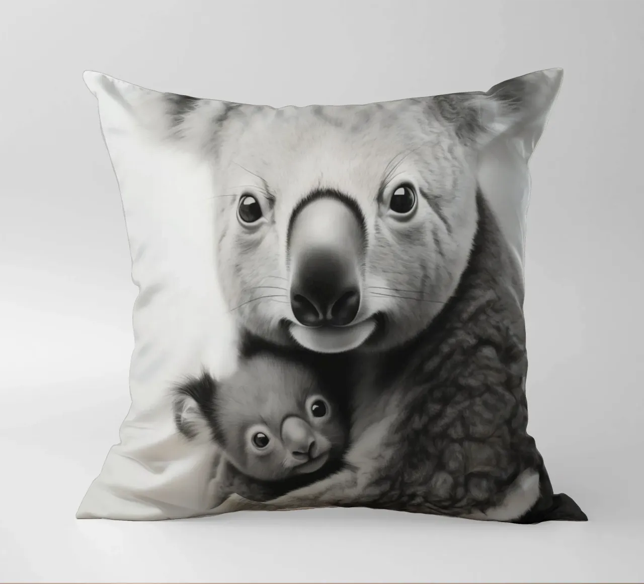 Un simpatico abbraccio tra koala cuscino da Carinaprint
