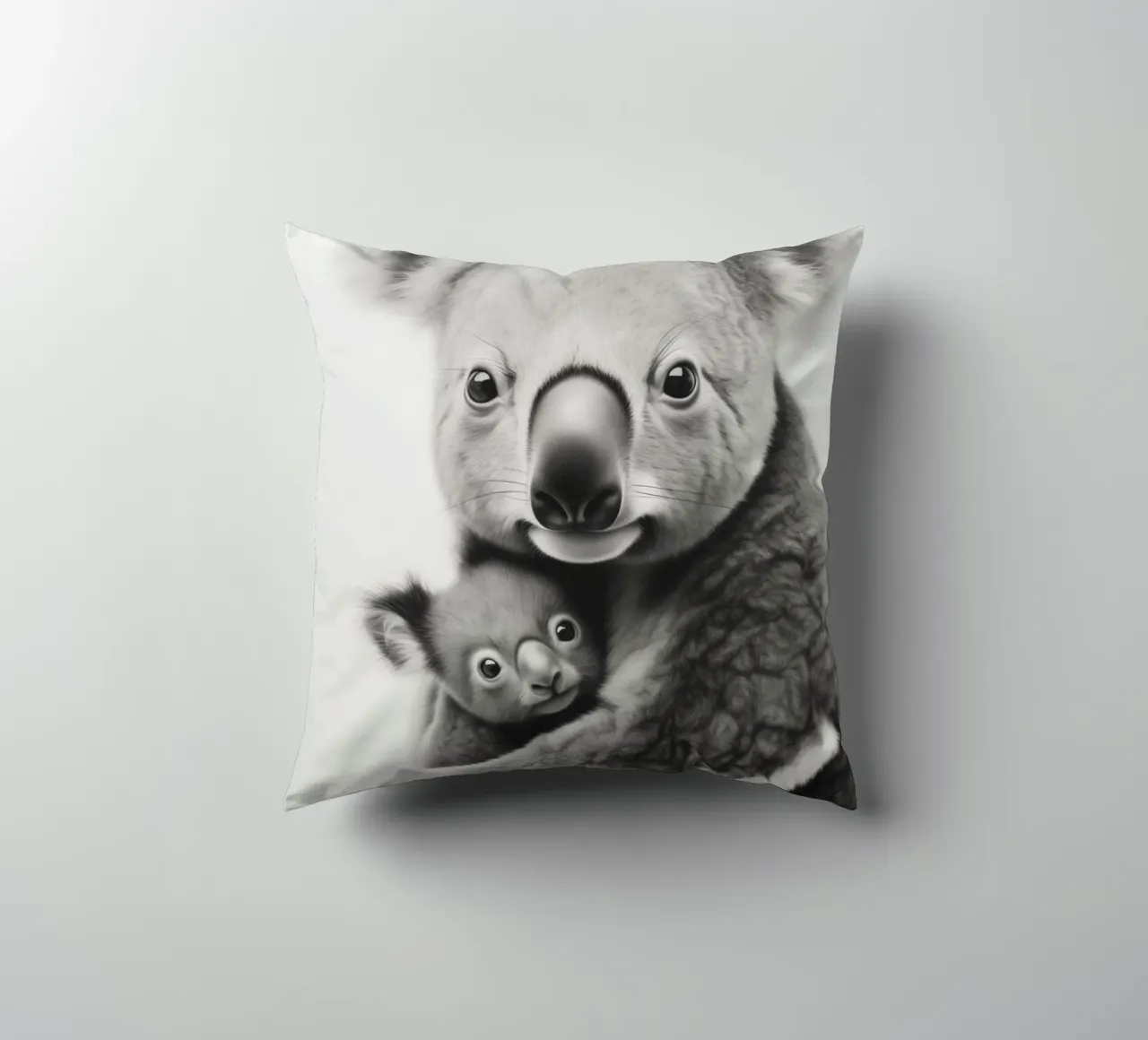 Un simpatico abbraccio tra koala cuscino da Carinaprint