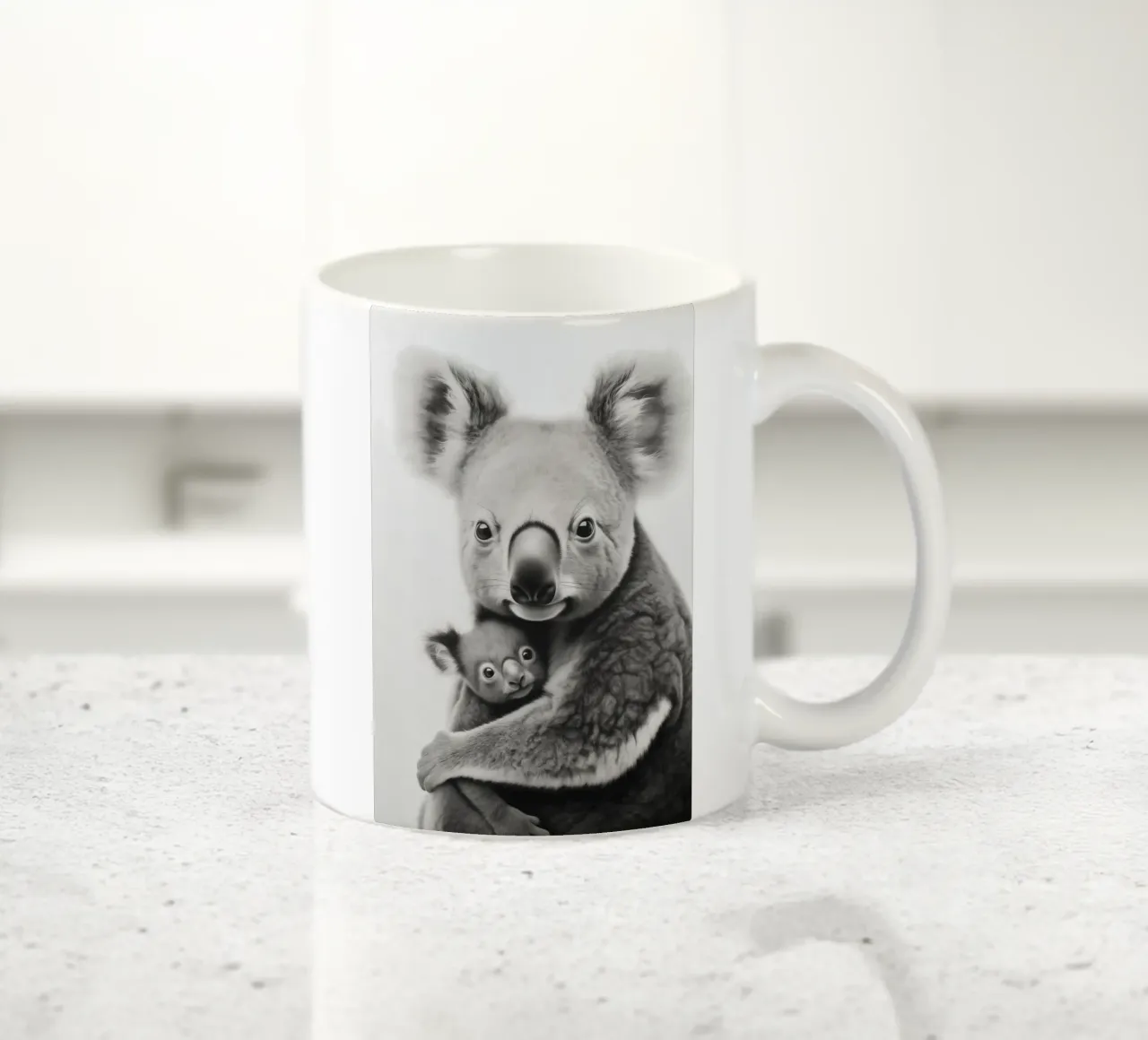 Un simpatico abbraccio tra koala tazza in ceramica da Carinaprint