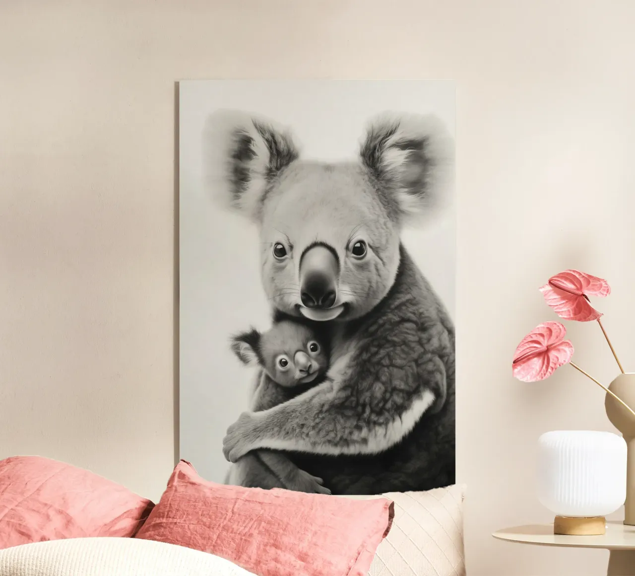 Un simpatico abbraccio tra koala plexiglass da Carinaprint