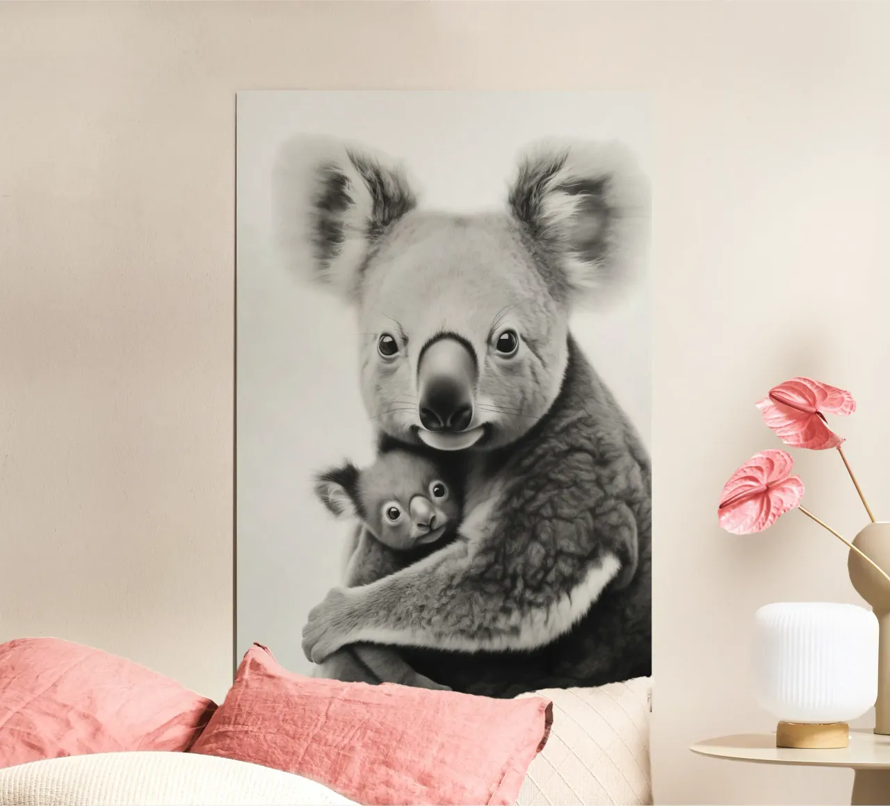 Un simpatico abbraccio tra koala carta hahnemühle da Carinaprint