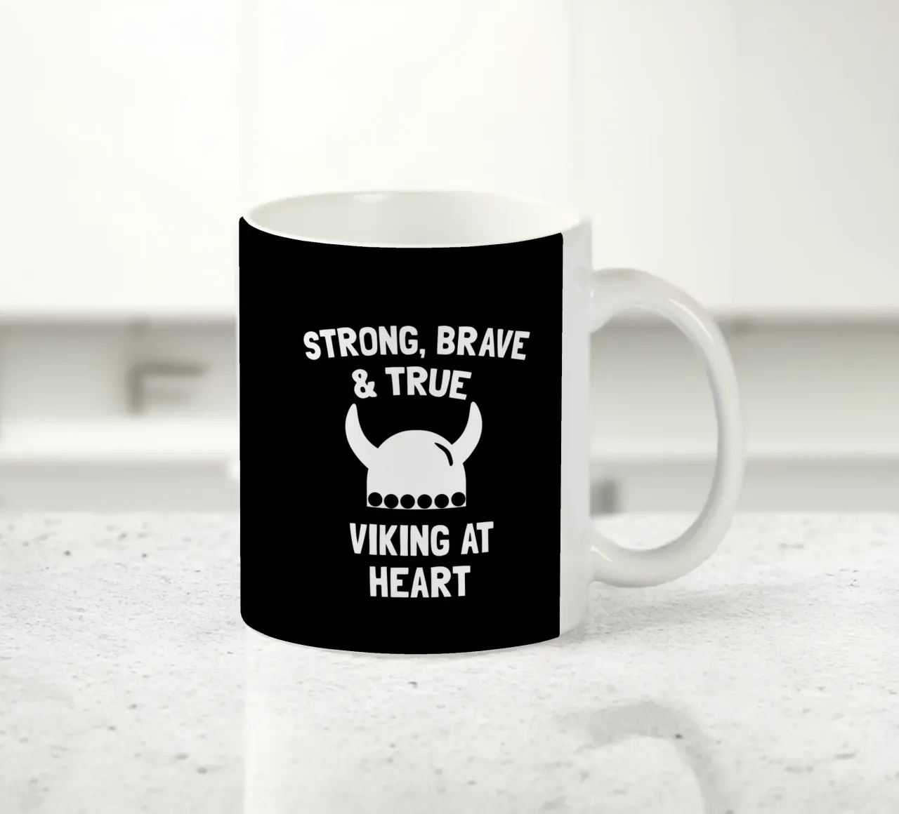 Strong, brave and true viking at heart tazza in ceramica da happieeagle