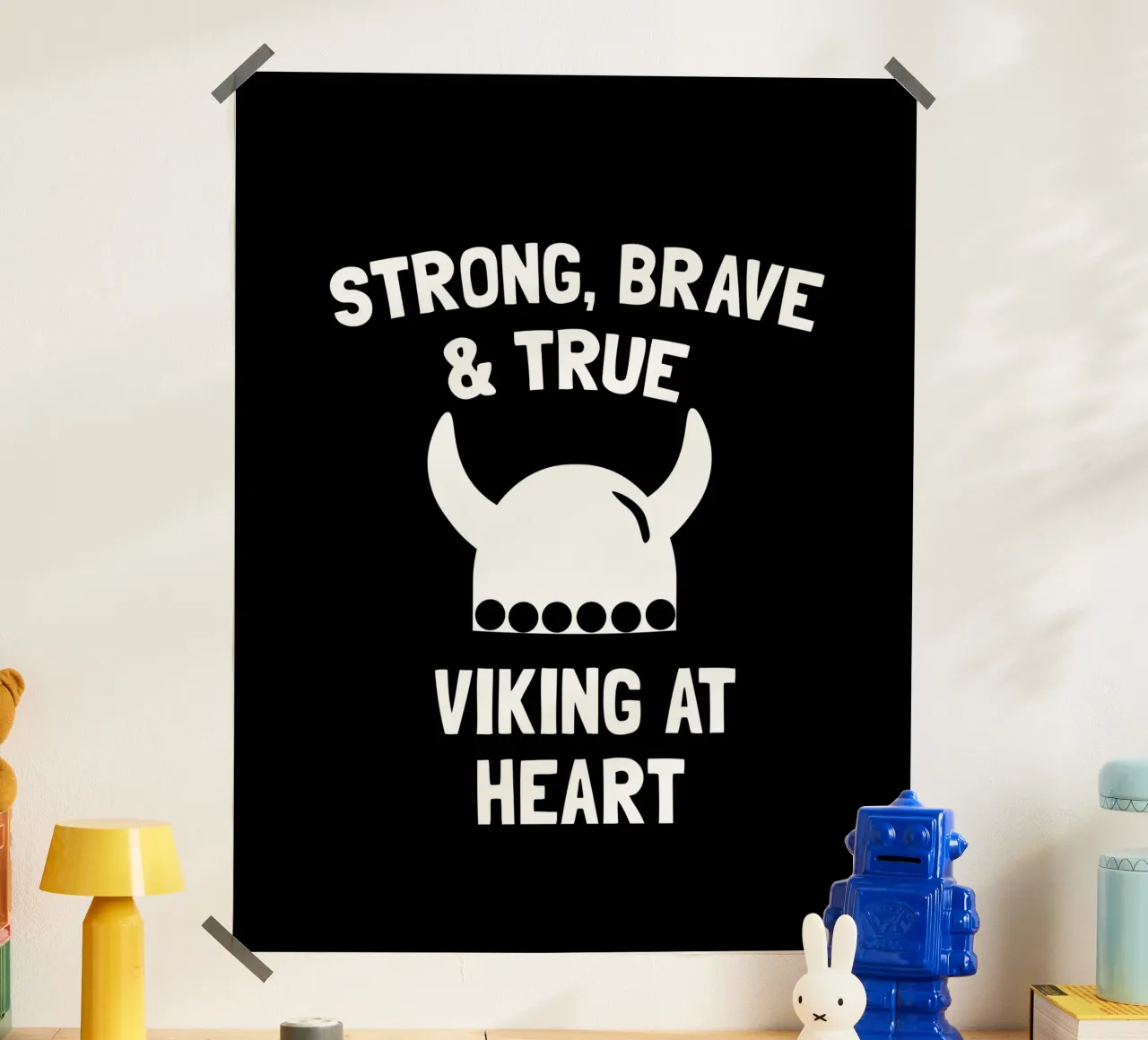 Strong, brave and true viking at heart carta hahnemühle da happieeagle