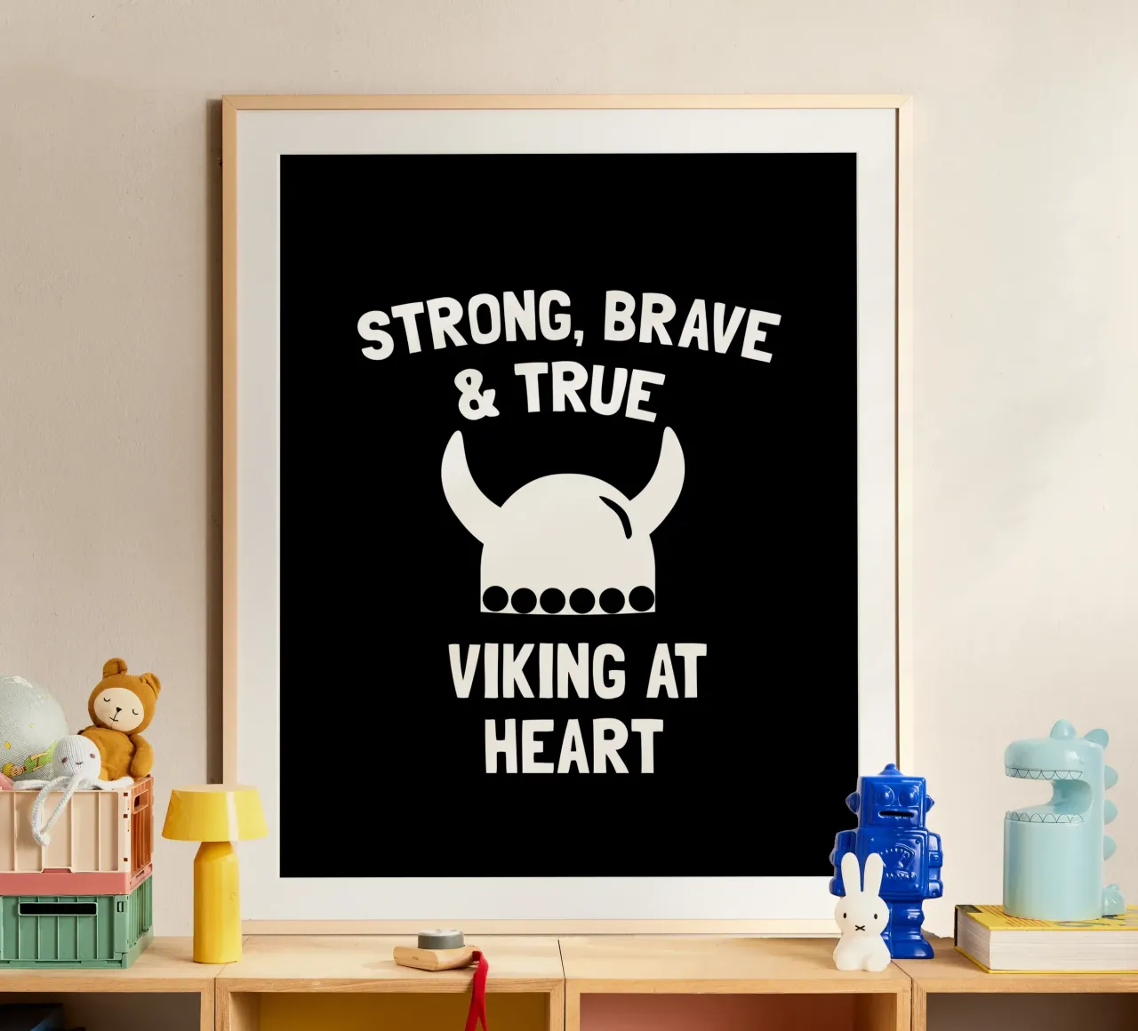 Strong, brave and true viking at heart carta hahnemühle da happieeagle