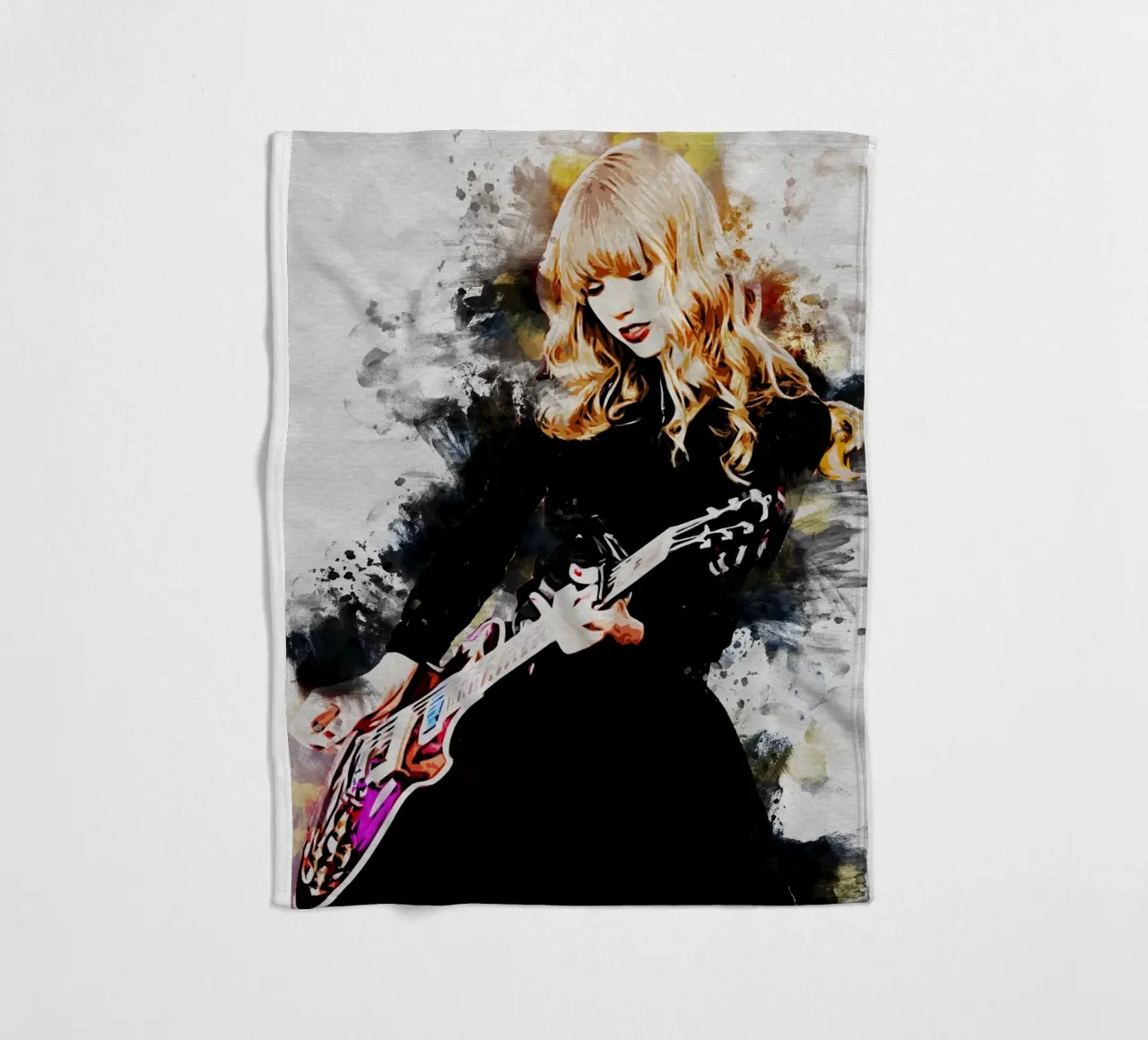 Art of Taylor Swift fleece blanket by neonartroom