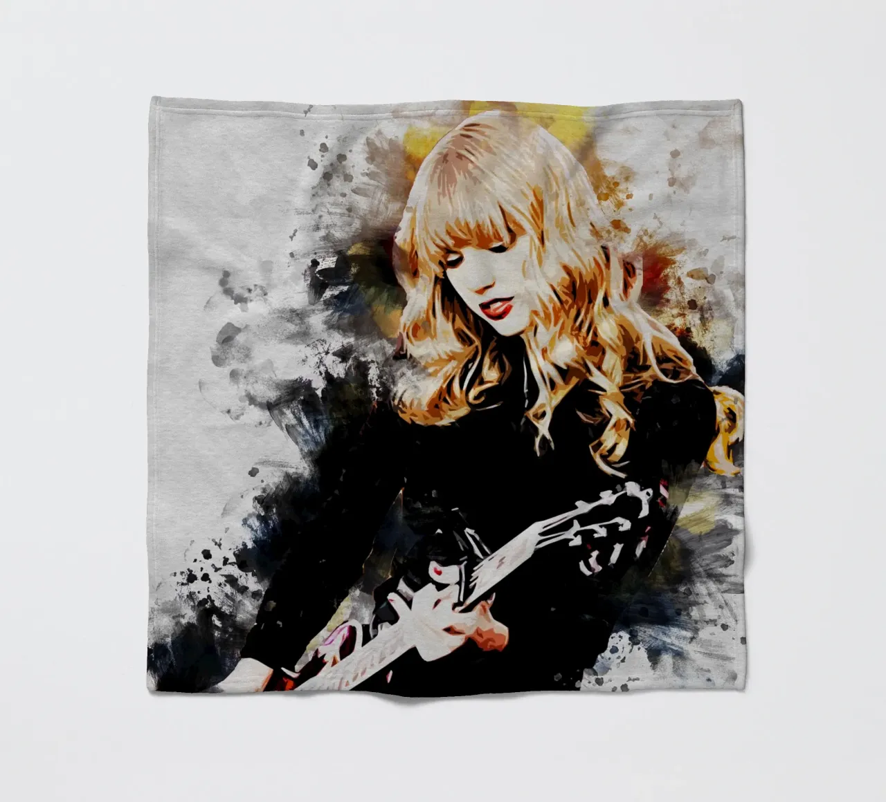 Art of Taylor Swift fleece blanket by neonartroom