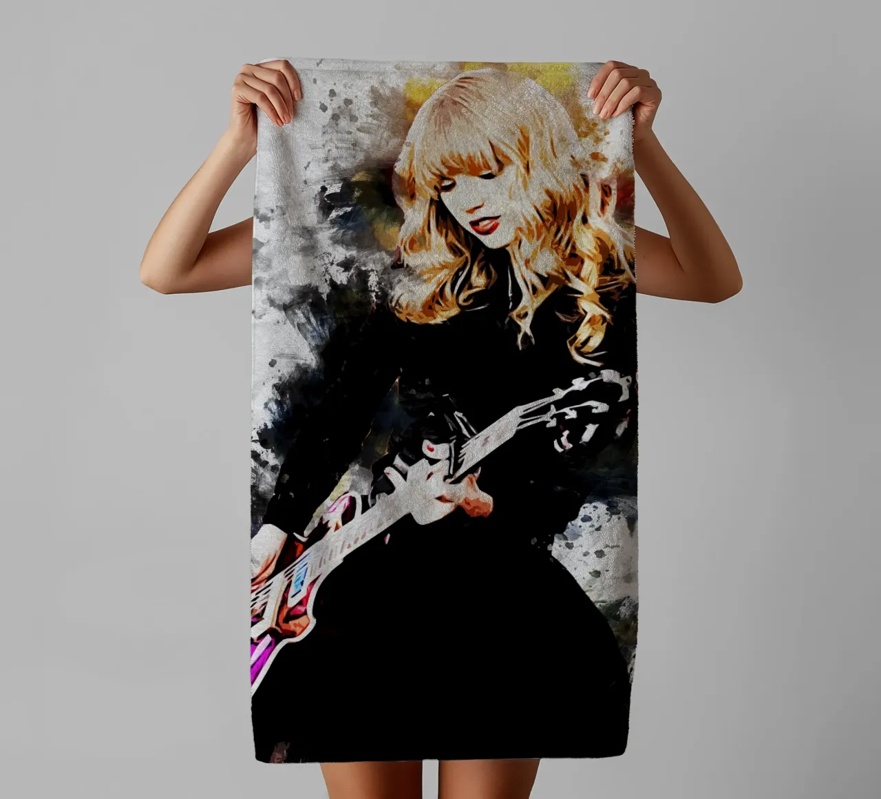 Art of Taylor Swift towel by neonartroom