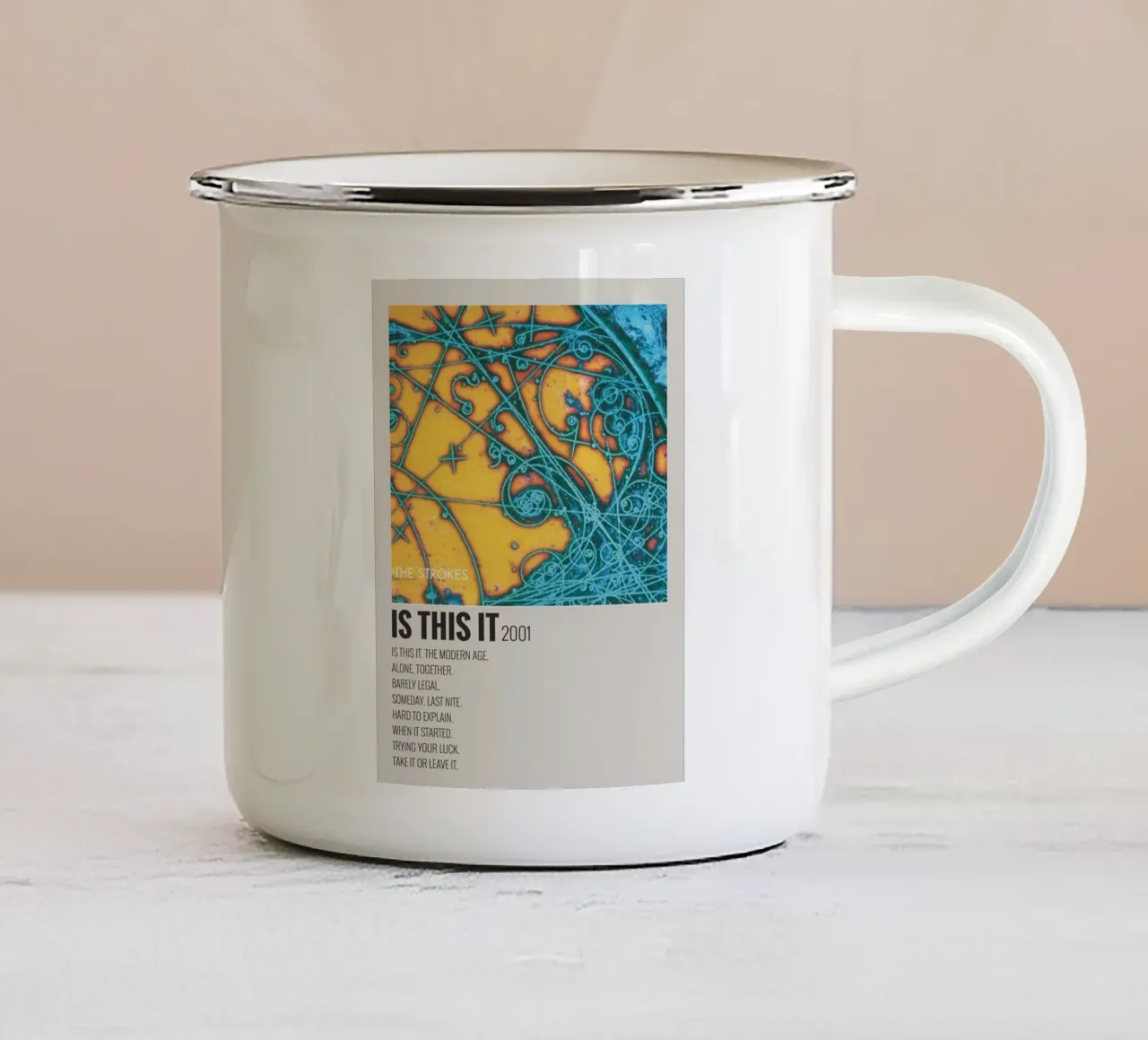IS THIS IT 2001 taza de esmalte de SoundStudio