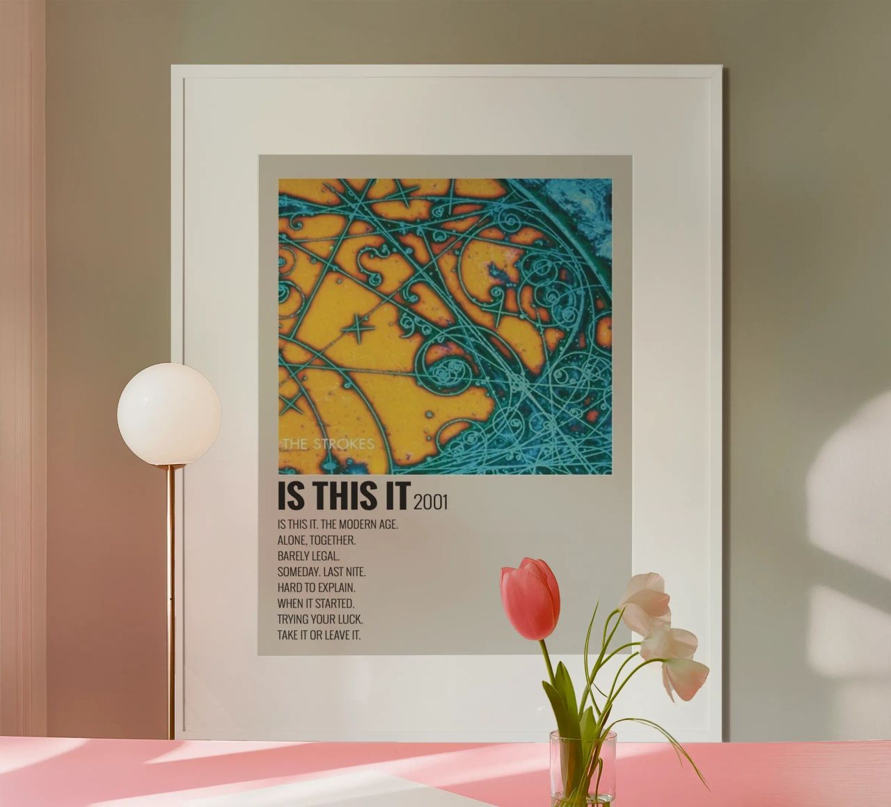 IS THIS IT 2001 poster con telaio in alluminio da SoundStudio