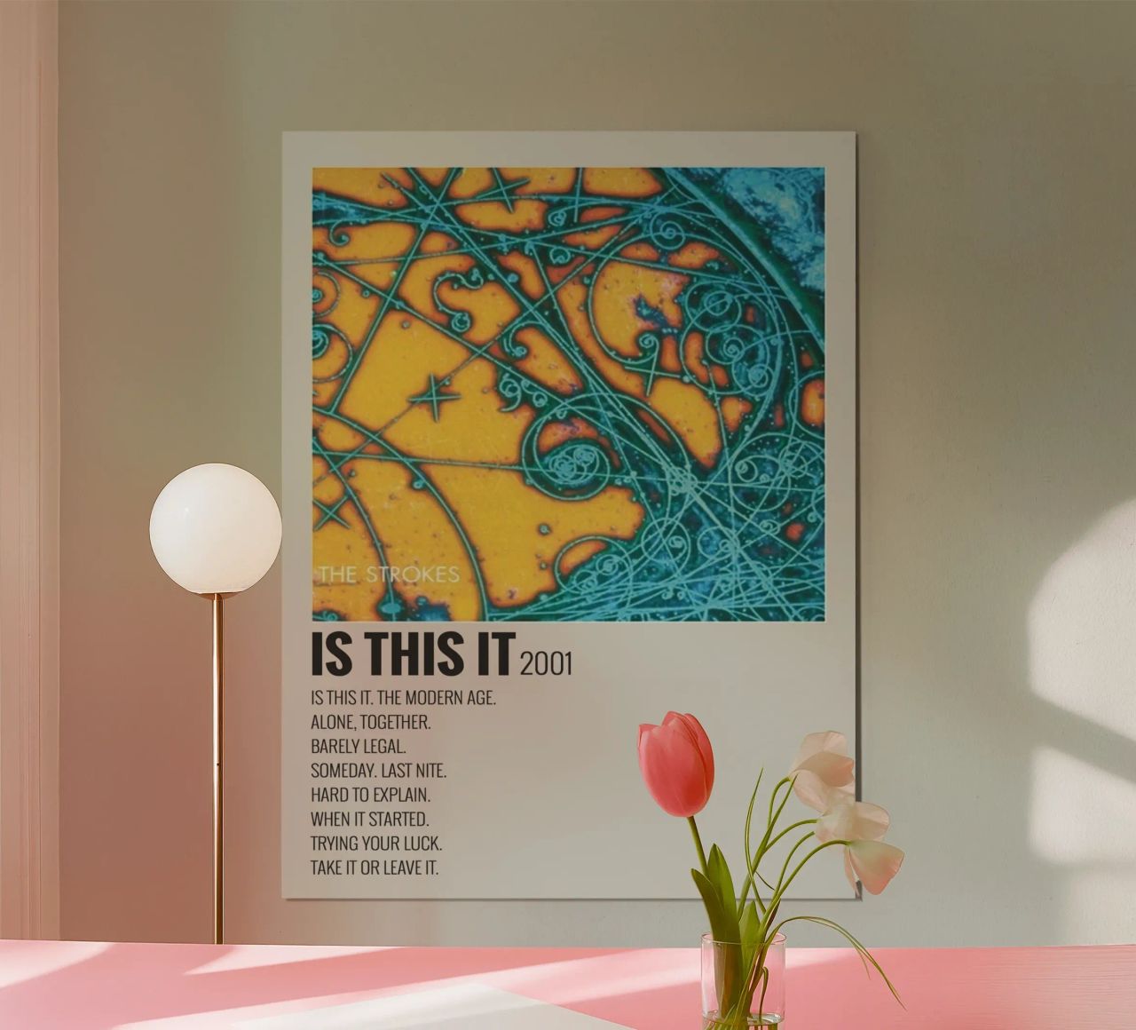 IS THIS IT 2001 poster con telaio in alluminio da SoundStudio
