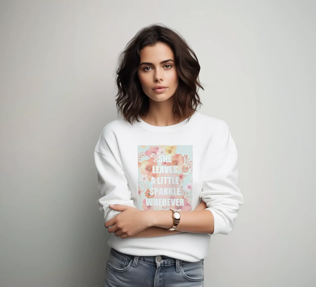 She Leaves A Little Sparkle sweatshirt by Monika Strigel