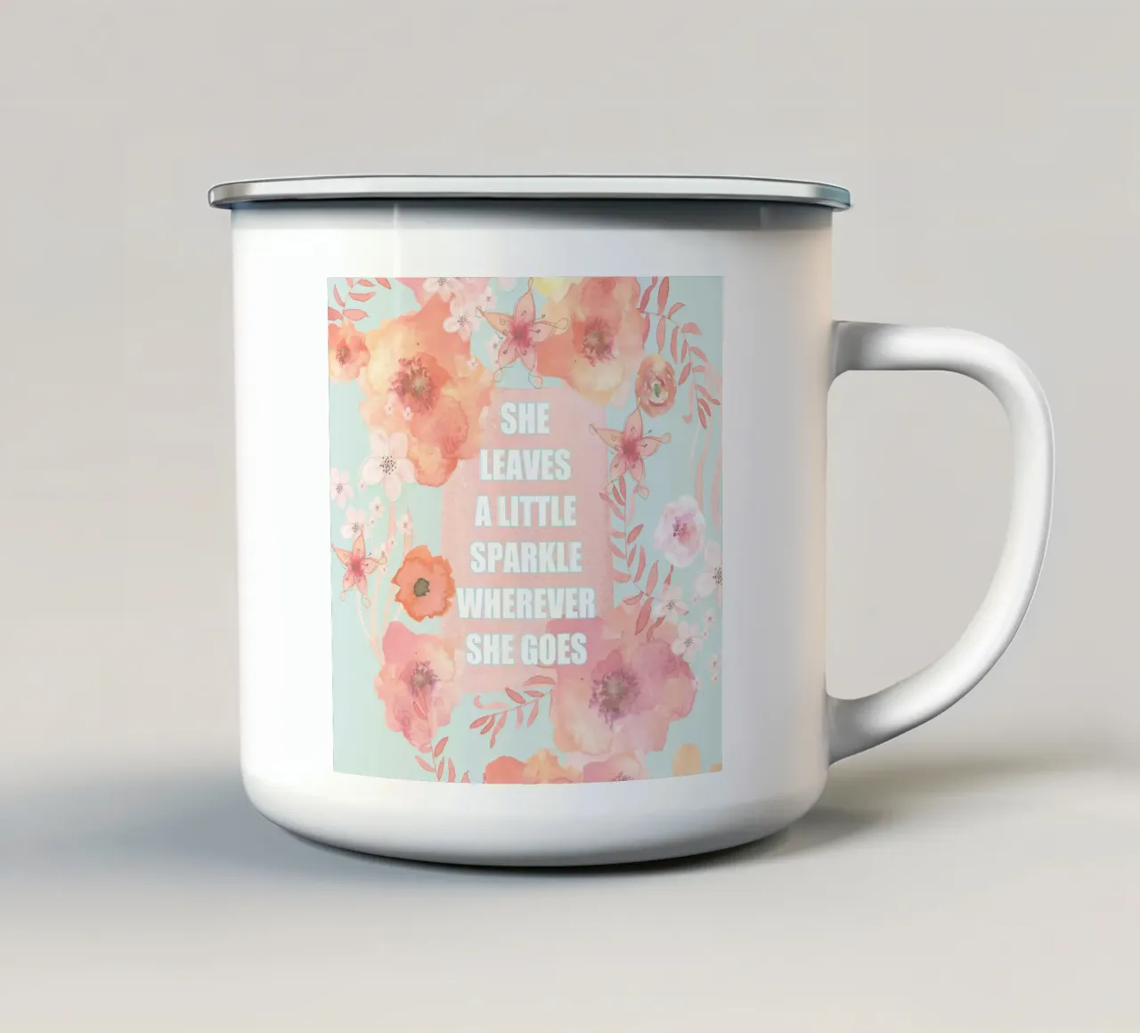 Deja un poco de brillo taza de esmalte de Monika Strigel
