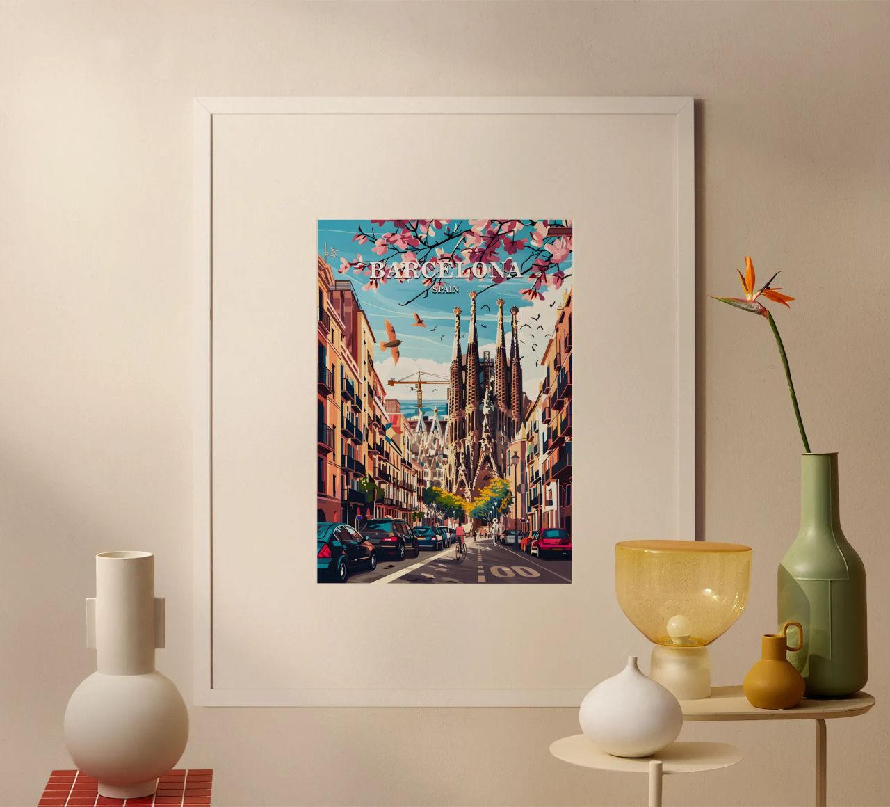 Barcelona Spain poster by Travelstudio