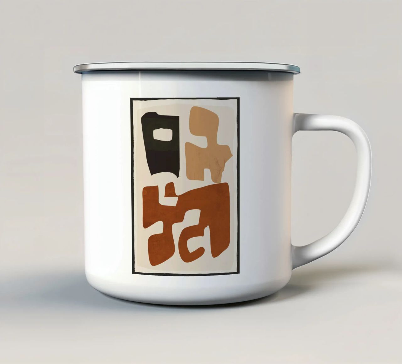 Forme astratte moderne 112 tazza in smalto da ThingDesign