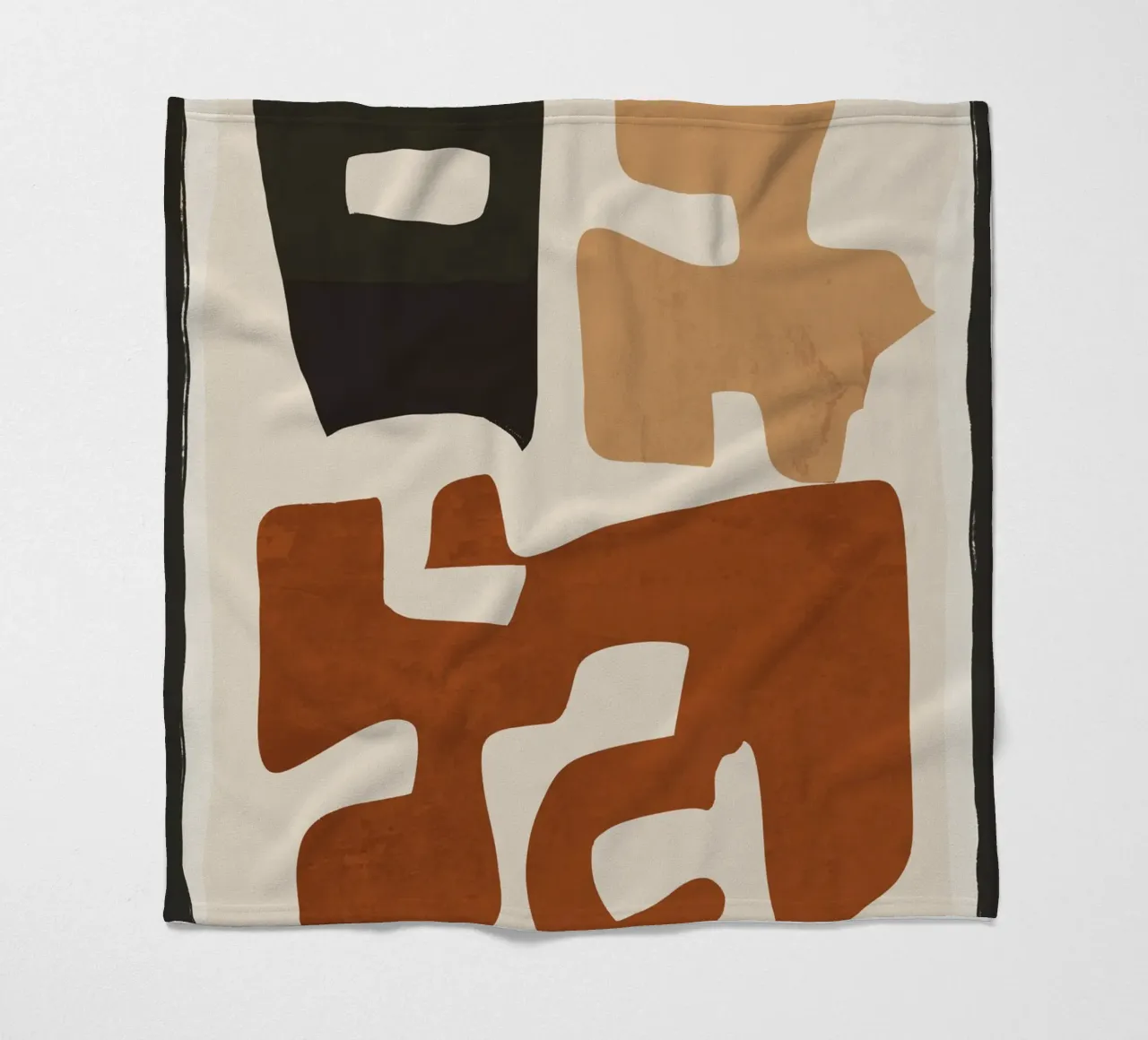 Modern Abstract Shapes 112 fleece blanket by ThingDesign