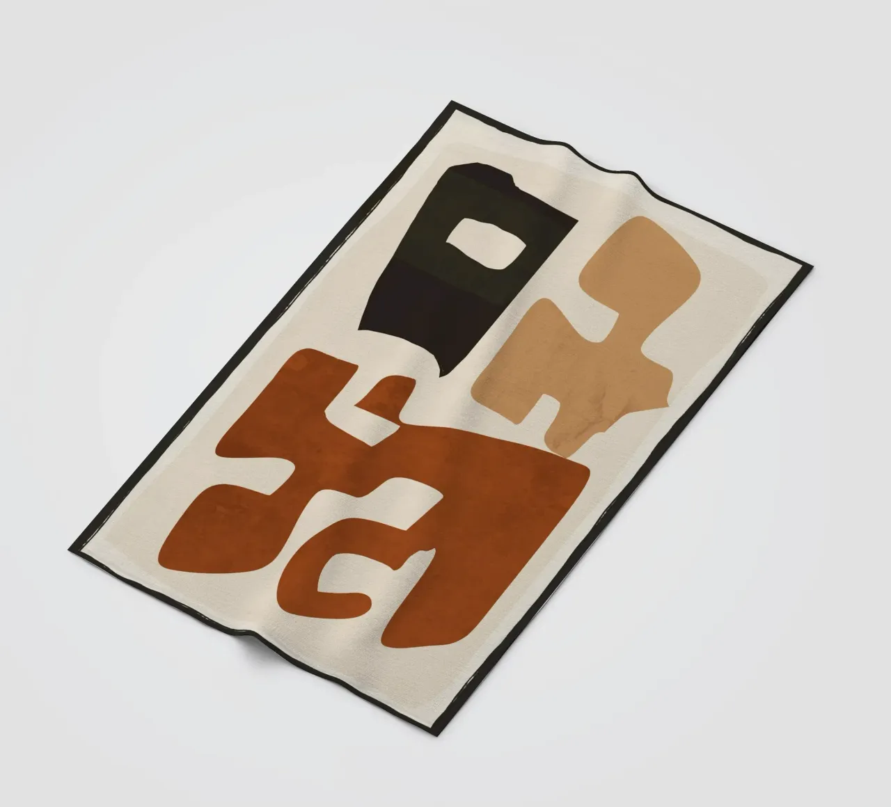 Modern Abstract Shapes 112 fleece blanket by ThingDesign
