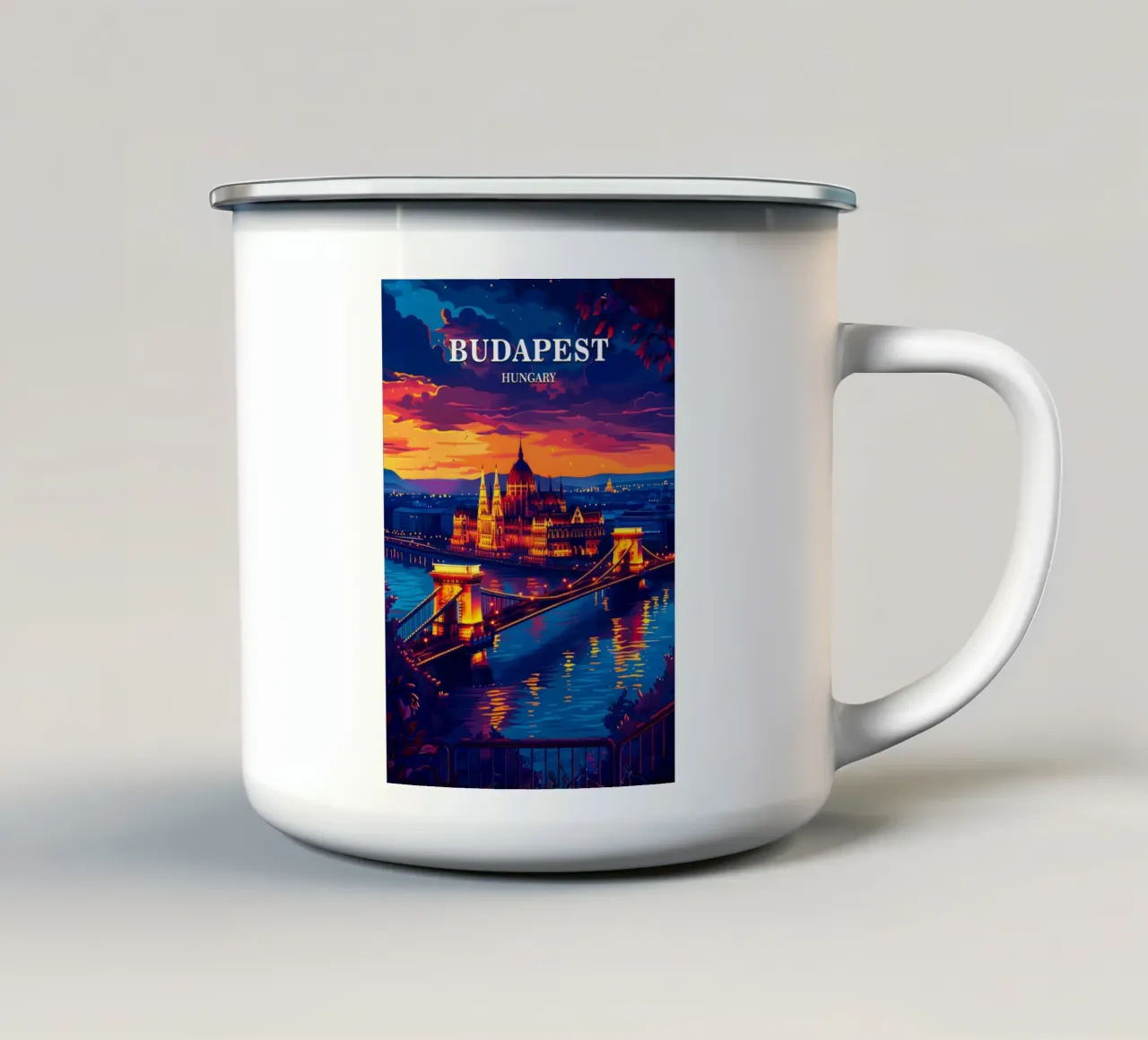 Budapest Hungary tazza in smalto da Travelstudio