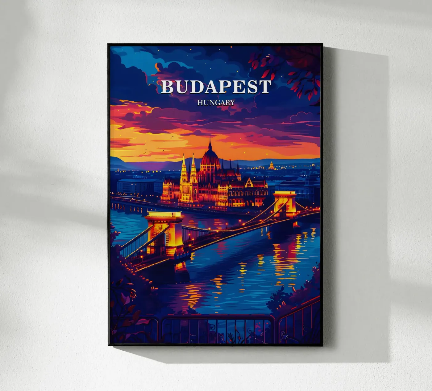 Budapest Hungary acryl van Travelstudio
