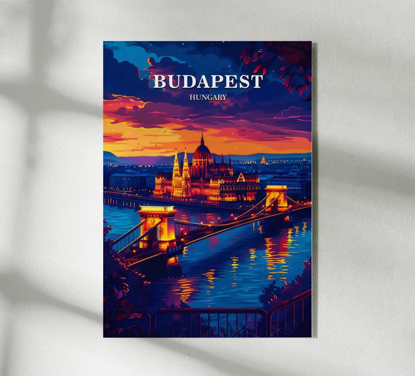 Budapest Hungary acryl van Travelstudio