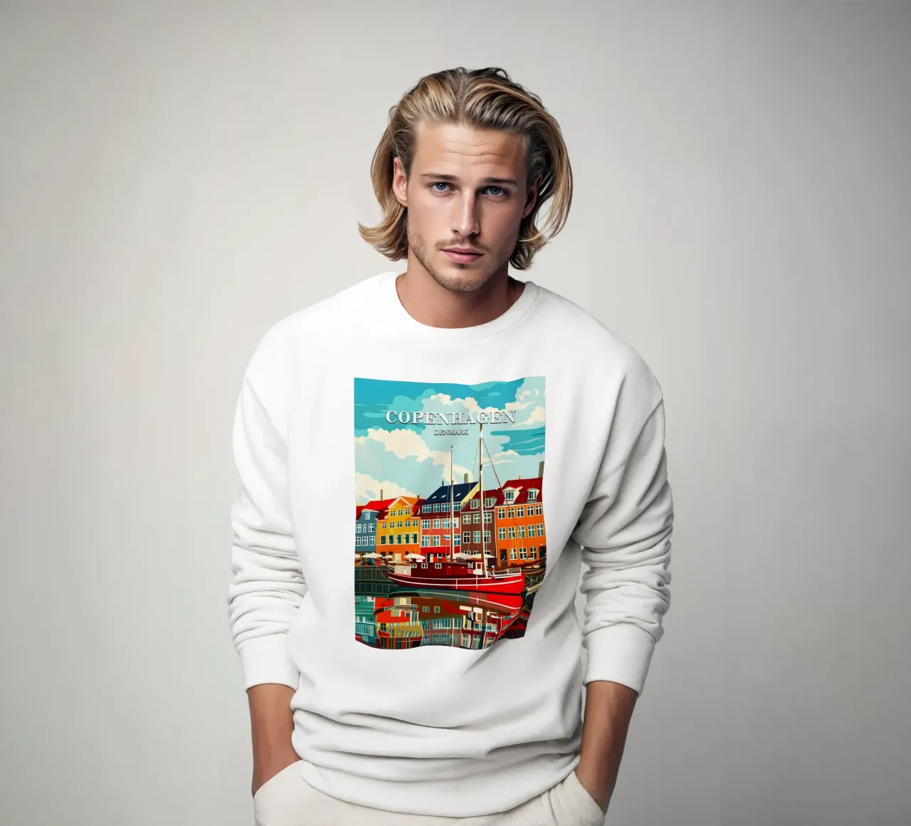 Copenhagen Denmark sudadera de Travelstudio