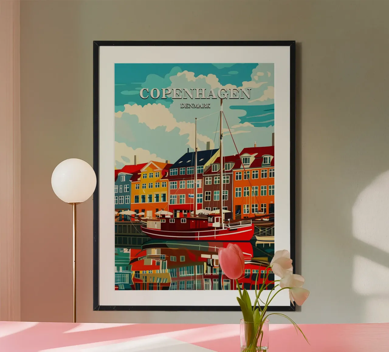 Copenhagen Denmark poster da Travelstudio