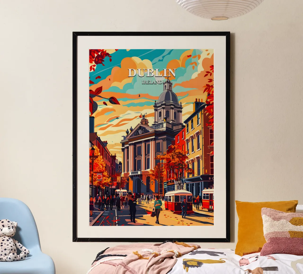 Dublin Ireland poster con telaio in plastica da Travelstudio