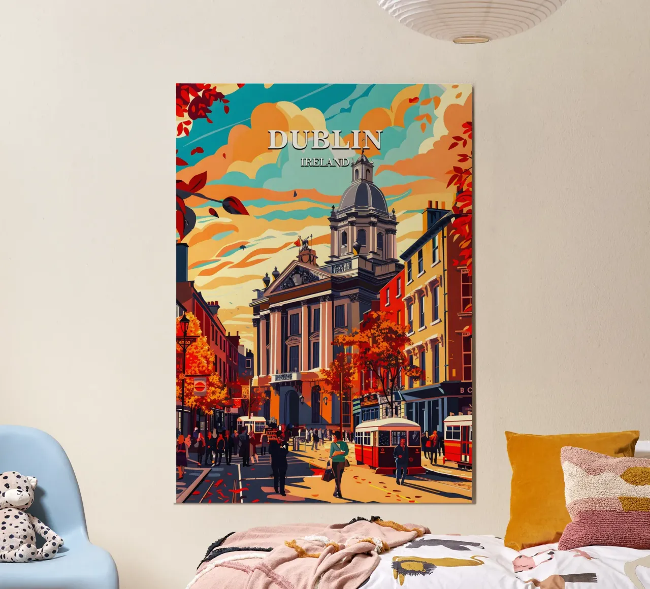 Dublin Ireland poster con telaio in plastica da Travelstudio