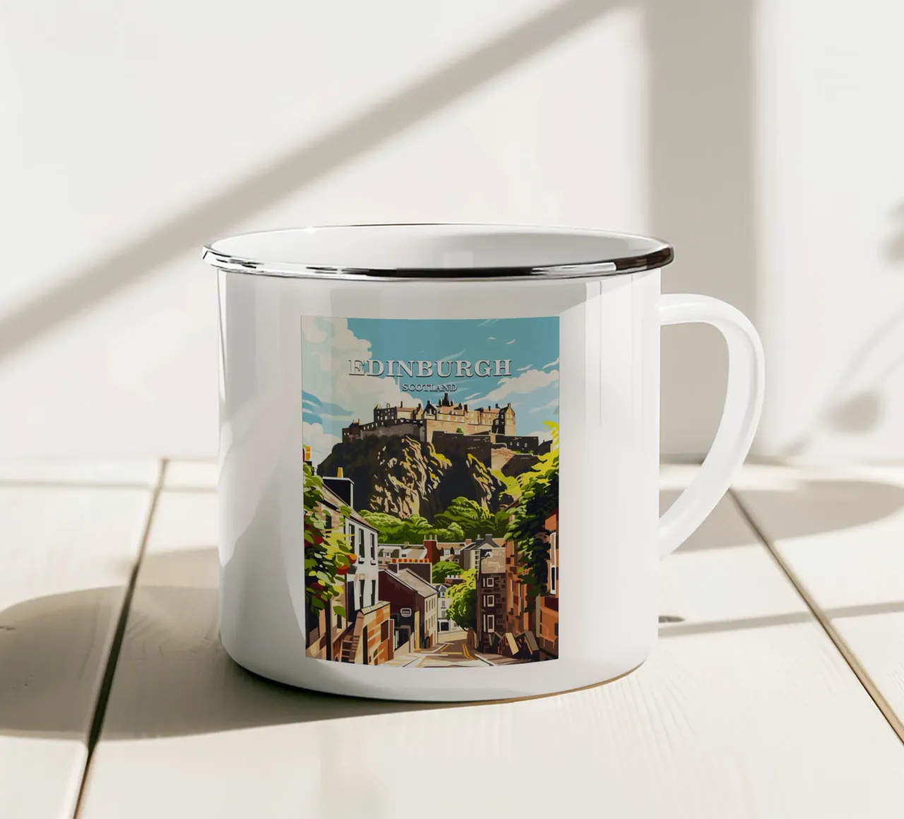 Edinburgh Scotland tazza in smalto da Travelstudio