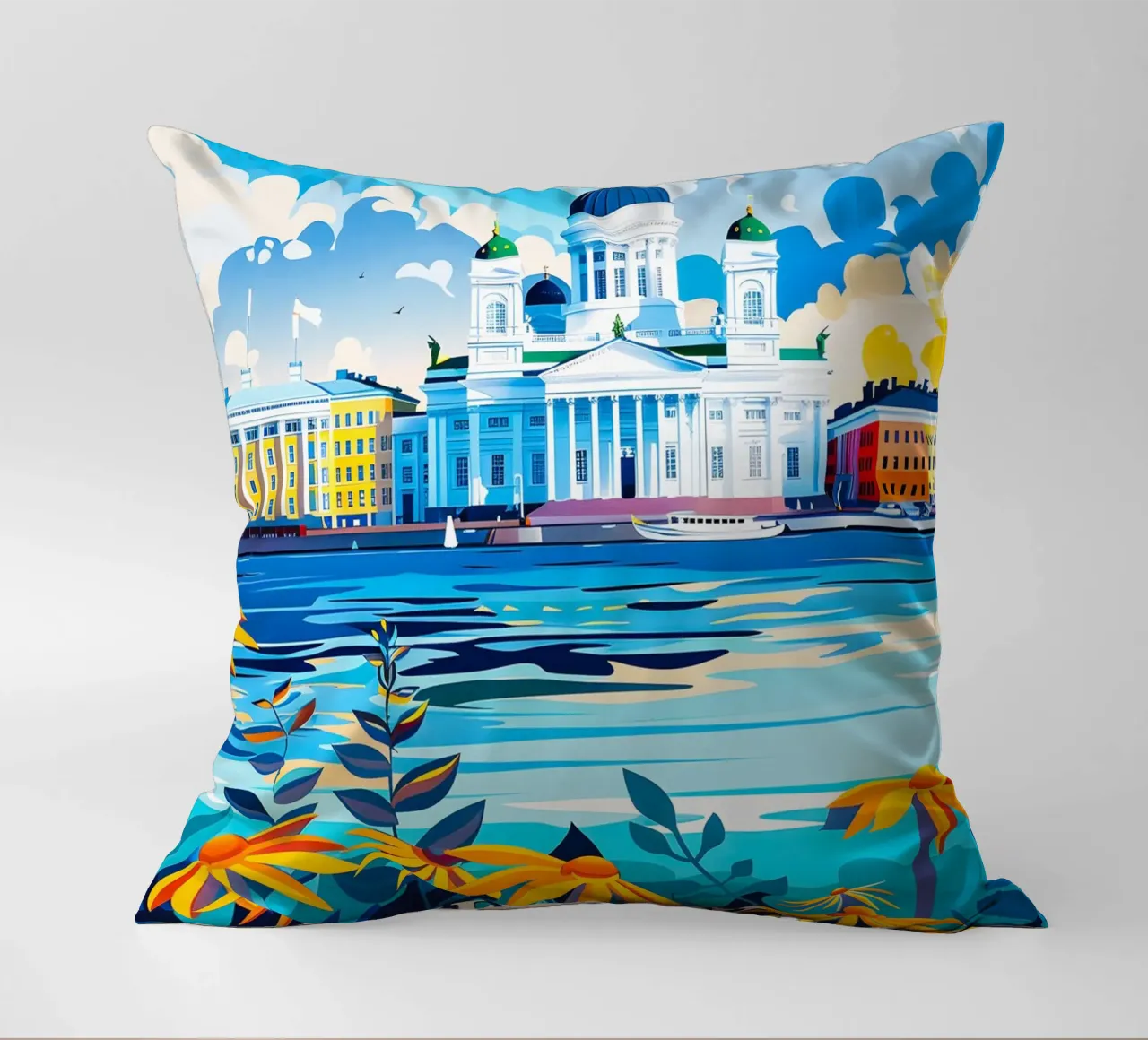 Helsinki Finland cuscino da Travelstudio