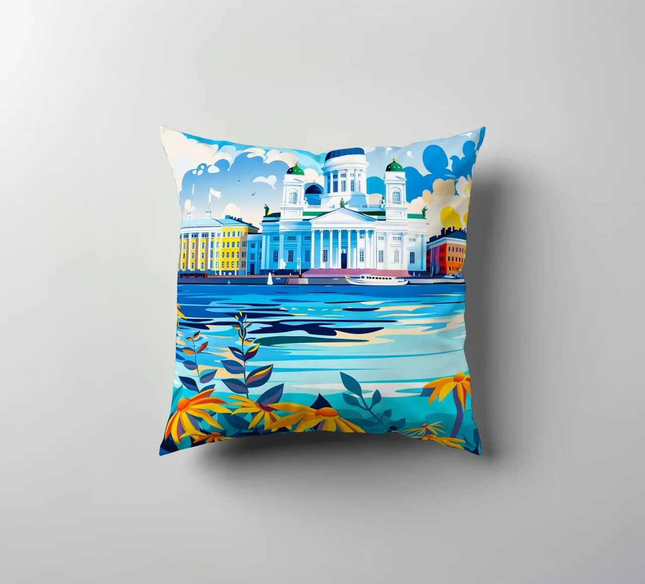 Helsinki Finland cuscino da Travelstudio