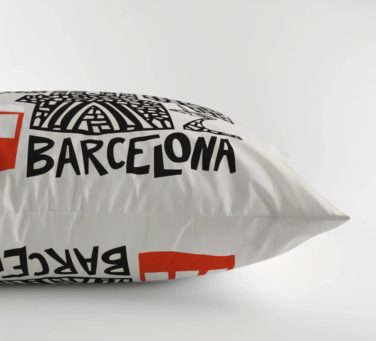 Paesaggio urbano di Barcellona cuscino da Fox & Velvet