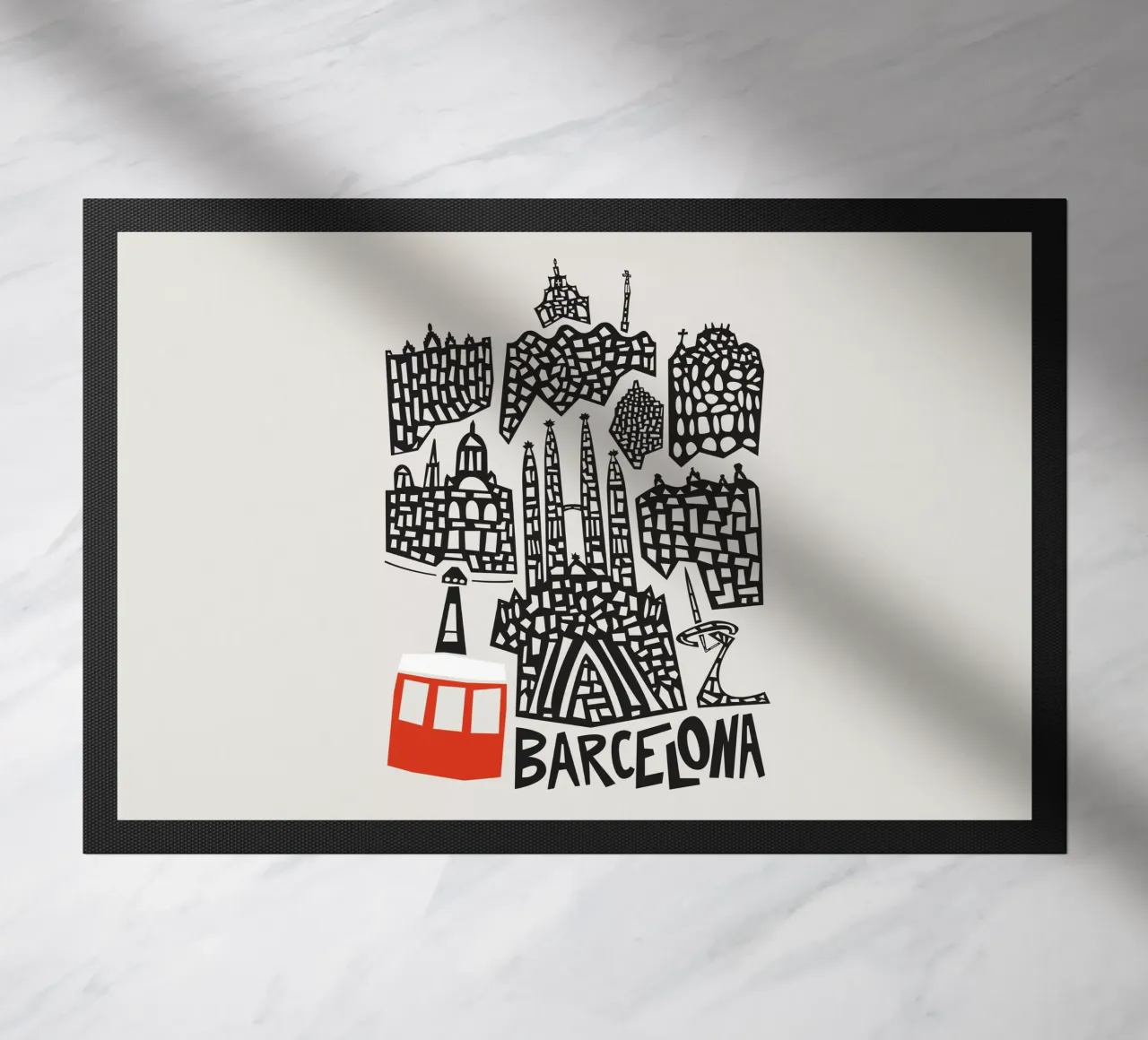 Paesaggio urbano di Barcellona zerbino da Fox & Velvet