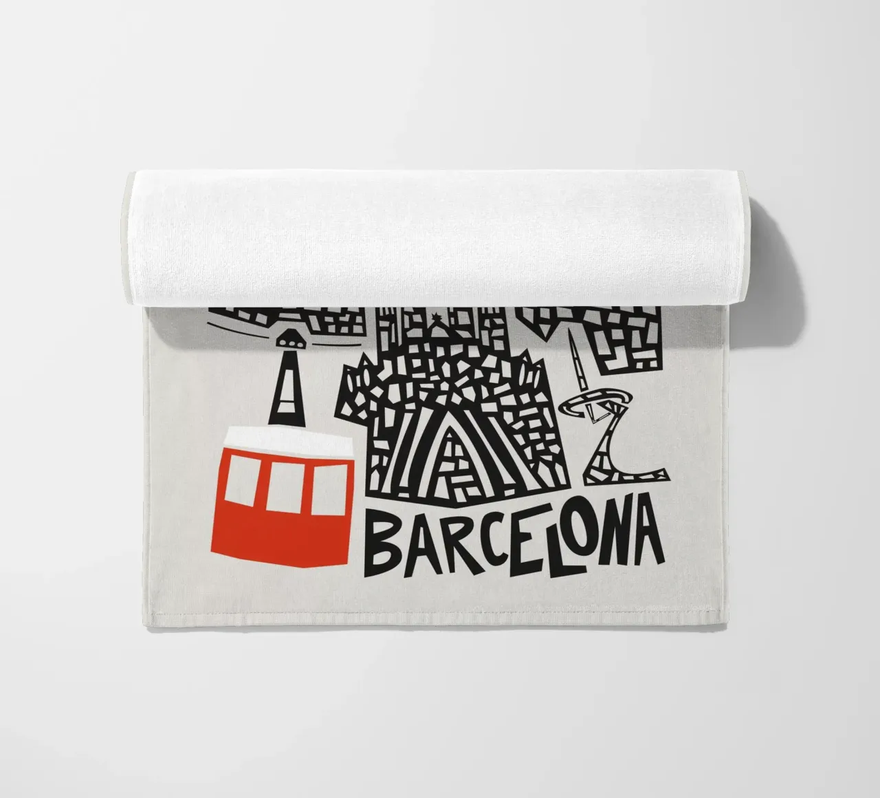 Paesaggio urbano di Barcellona telo mare da Fox & Velvet