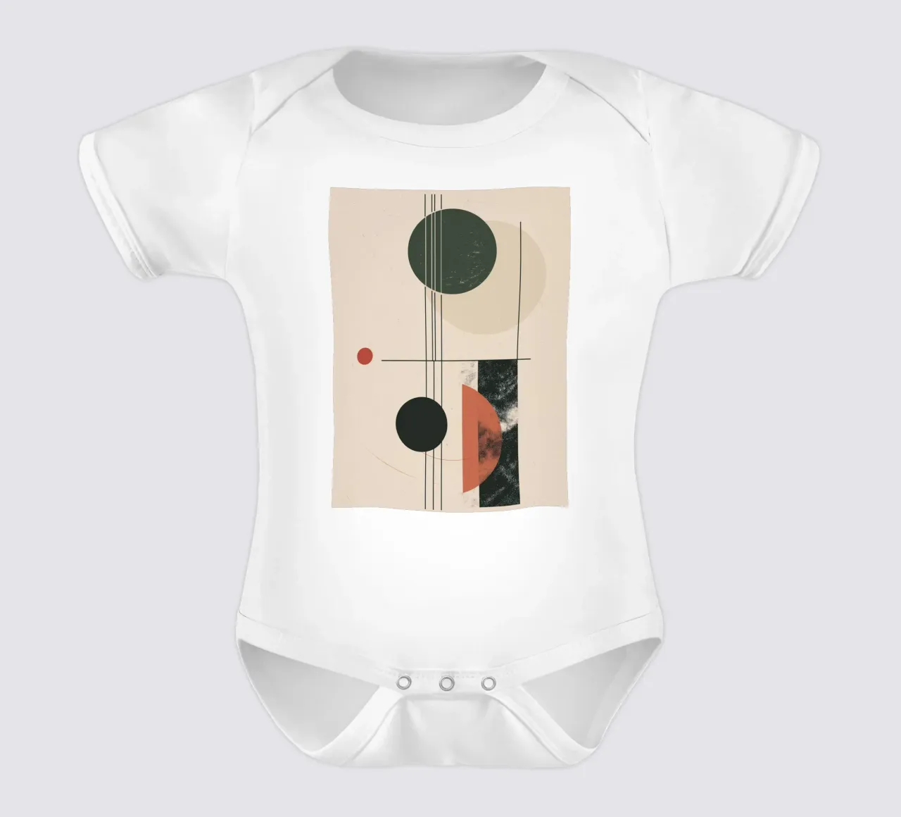 Ontwerp met abstracte geometrie babyrompertje korte mouwen van Whole©
