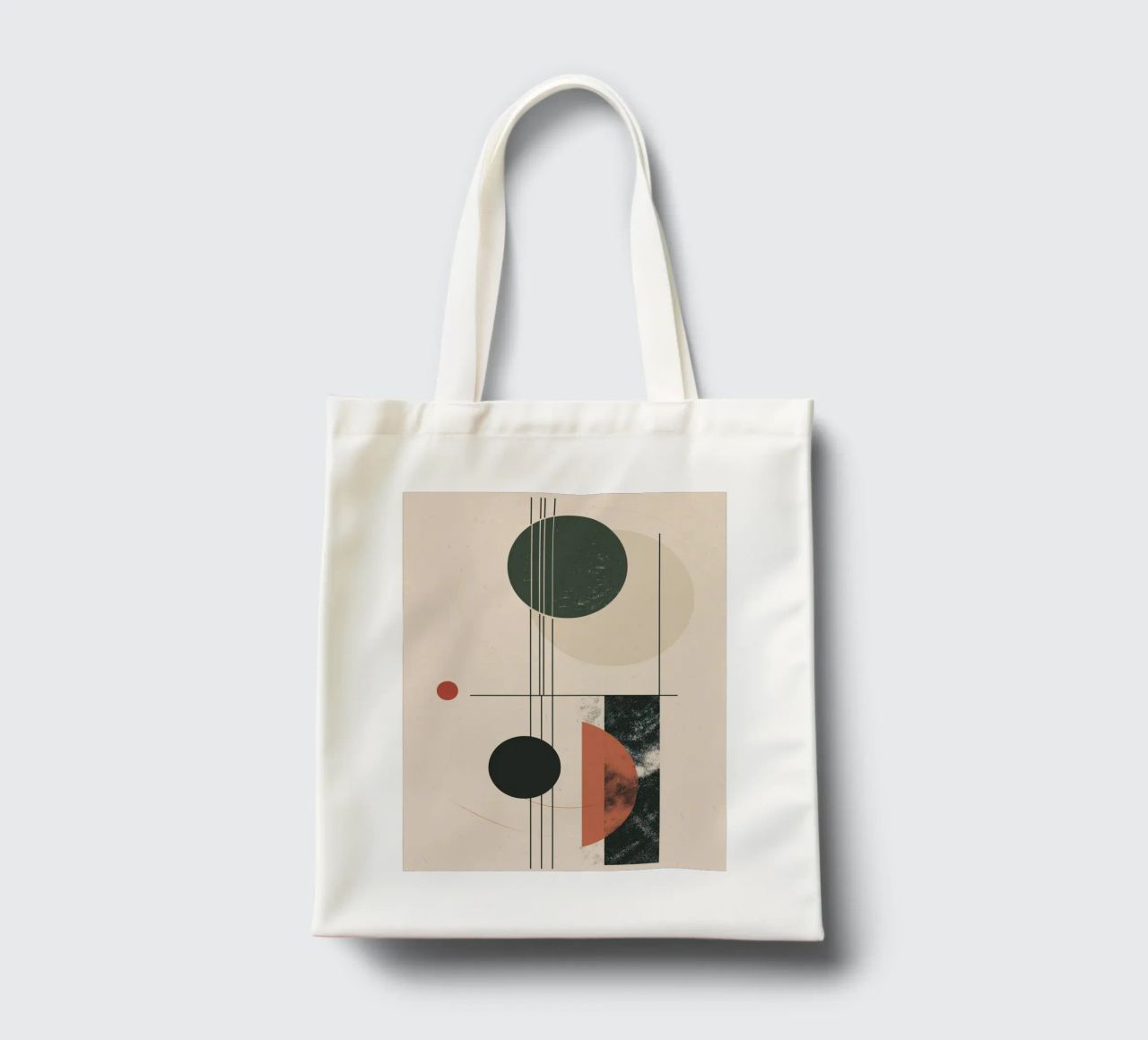 Design a geometria astratta borsa in juta da Whole©