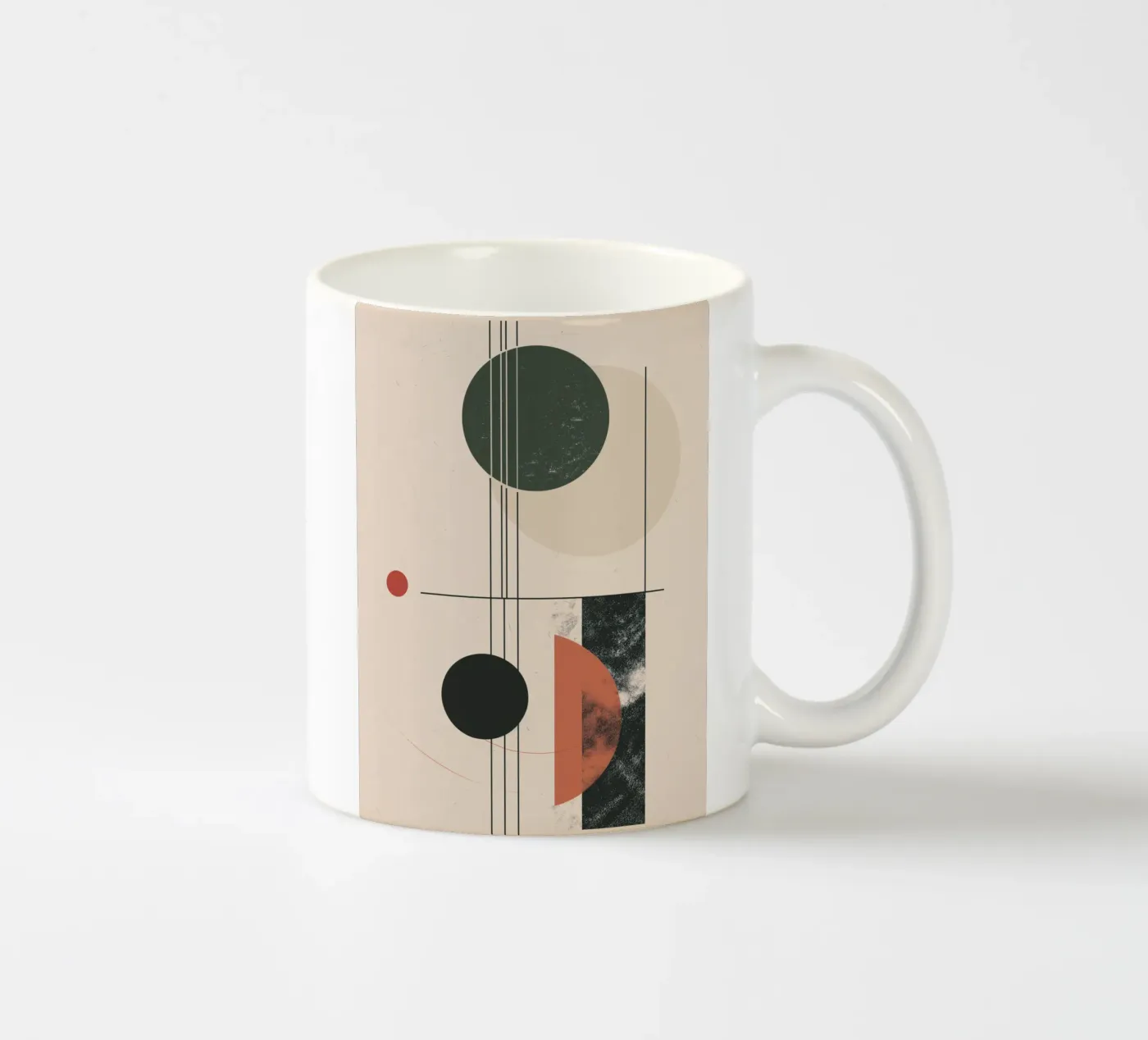 Abstract geometry design ceramic mug by Whole©