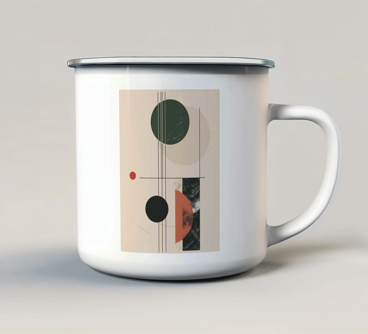 Design a geometria astratta tazza in smalto da Whole©