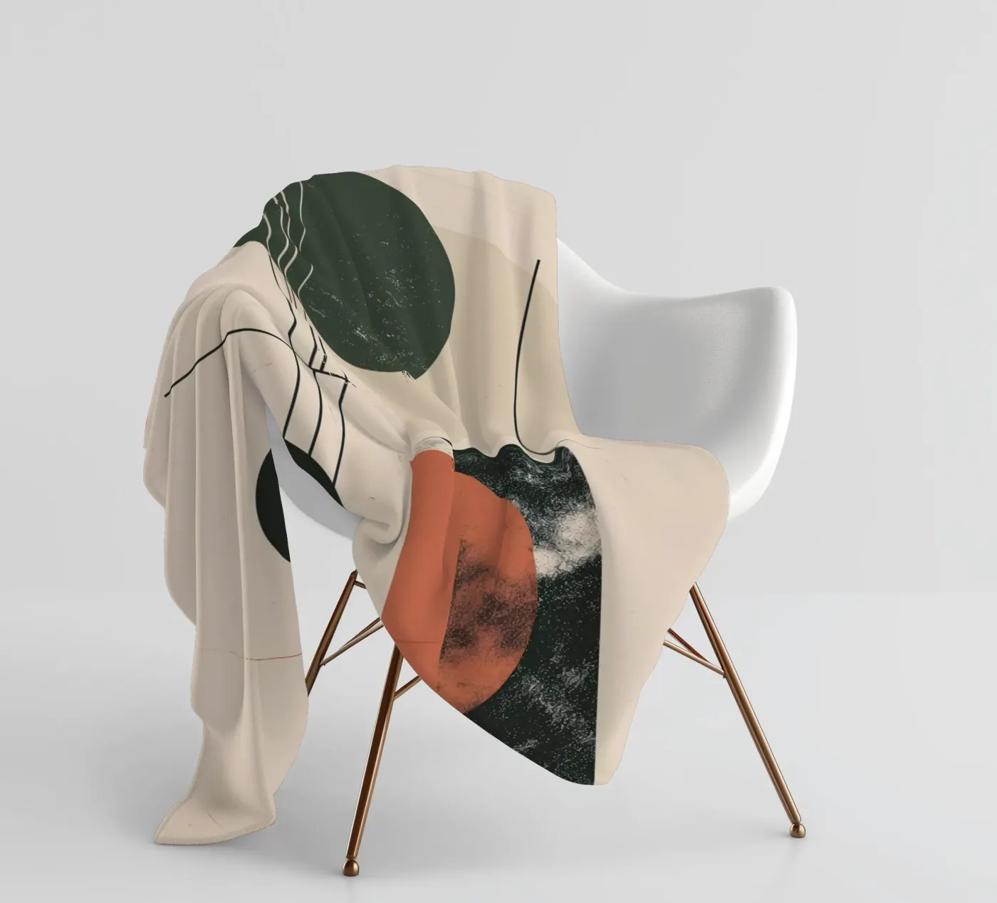 Abstract geometry design fleece blanket by Whole©