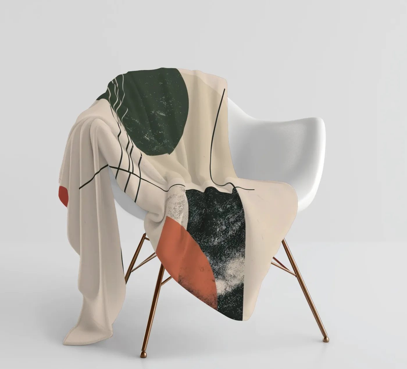 Abstract geometry design plaid polaire de Whole©