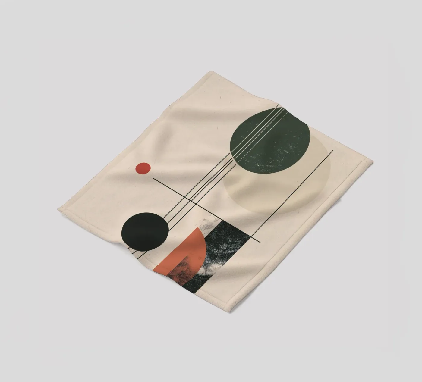 Abstract geometry design fleece blanket by Whole©