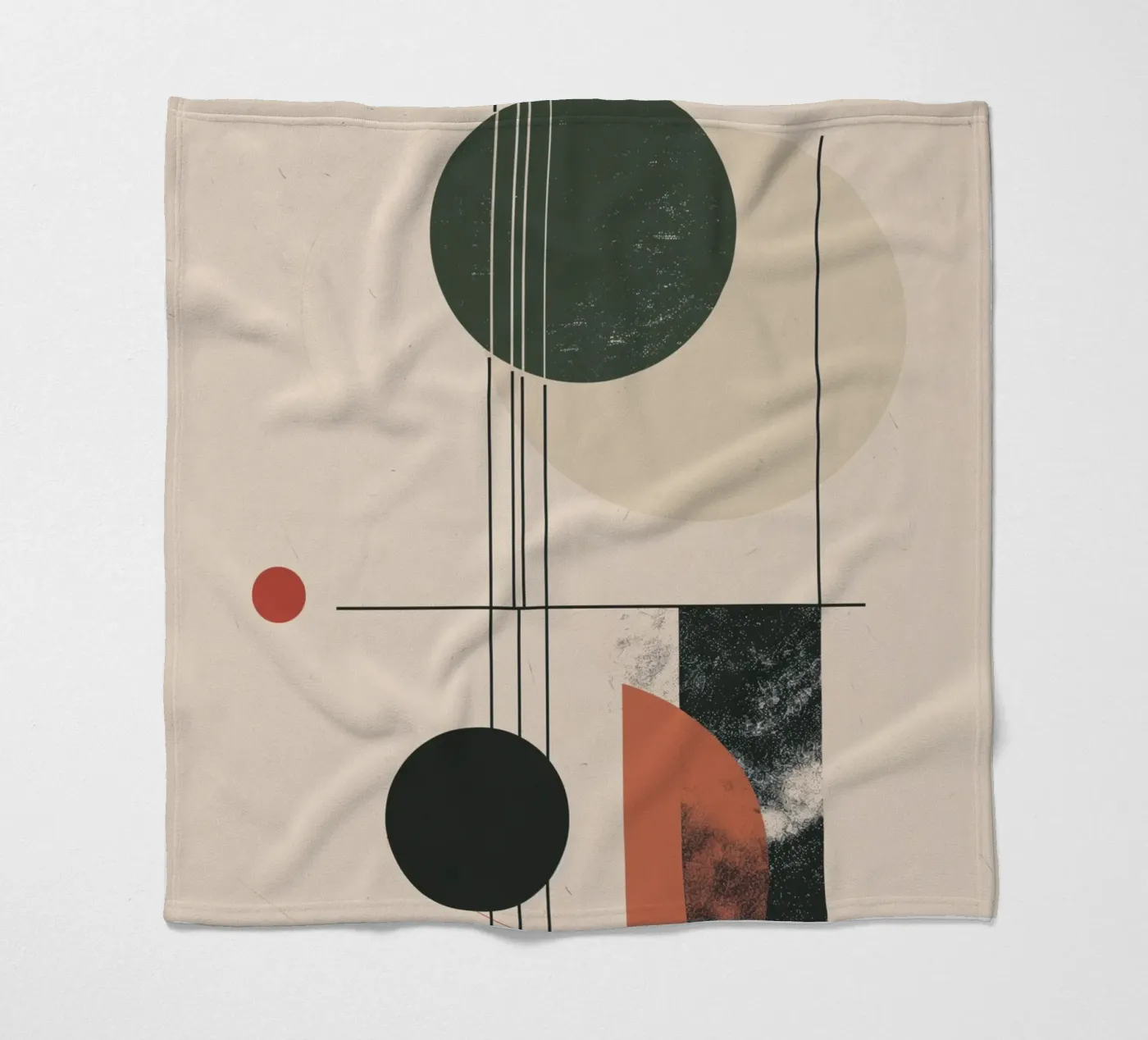 Abstract geometry design fleece blanket by Whole©