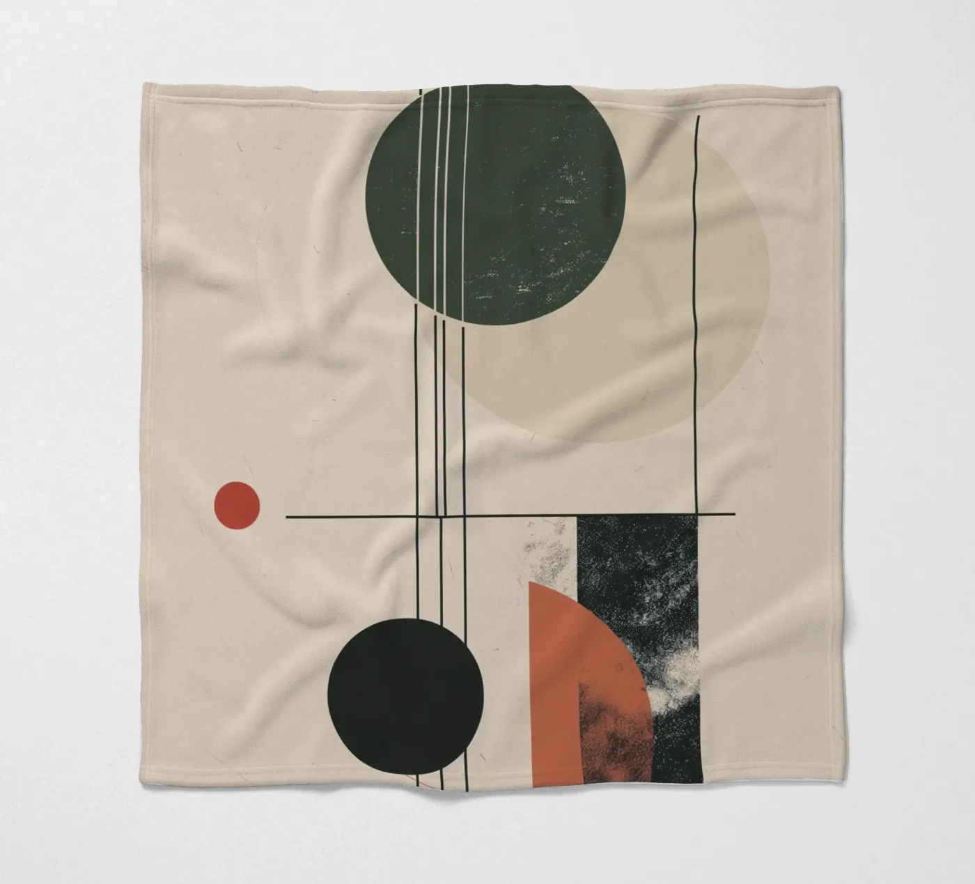 Abstract geometry design plaid polaire de Whole©