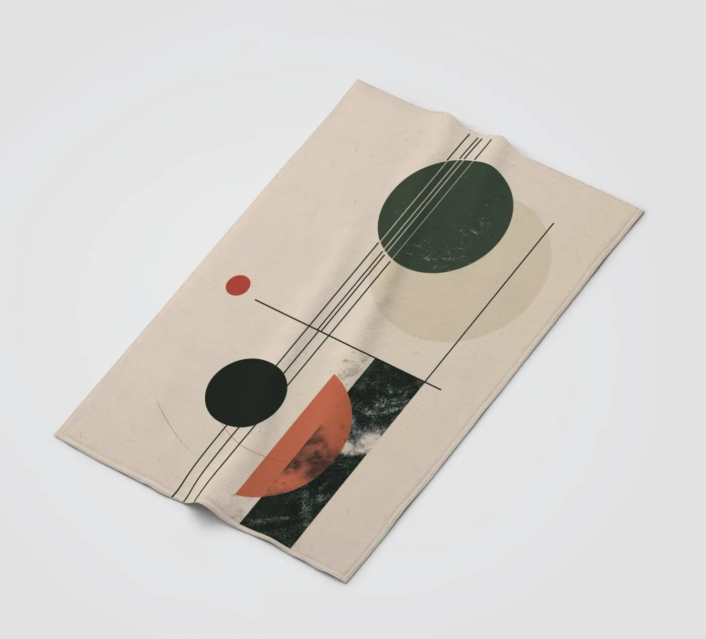 Abstract geometry design fleece blanket by Whole©