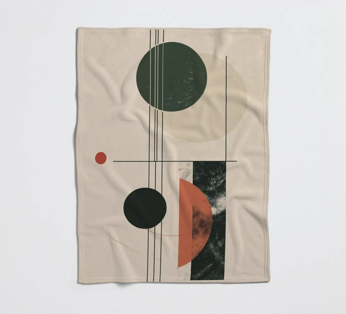 Abstract geometry design fleece blanket by Whole©