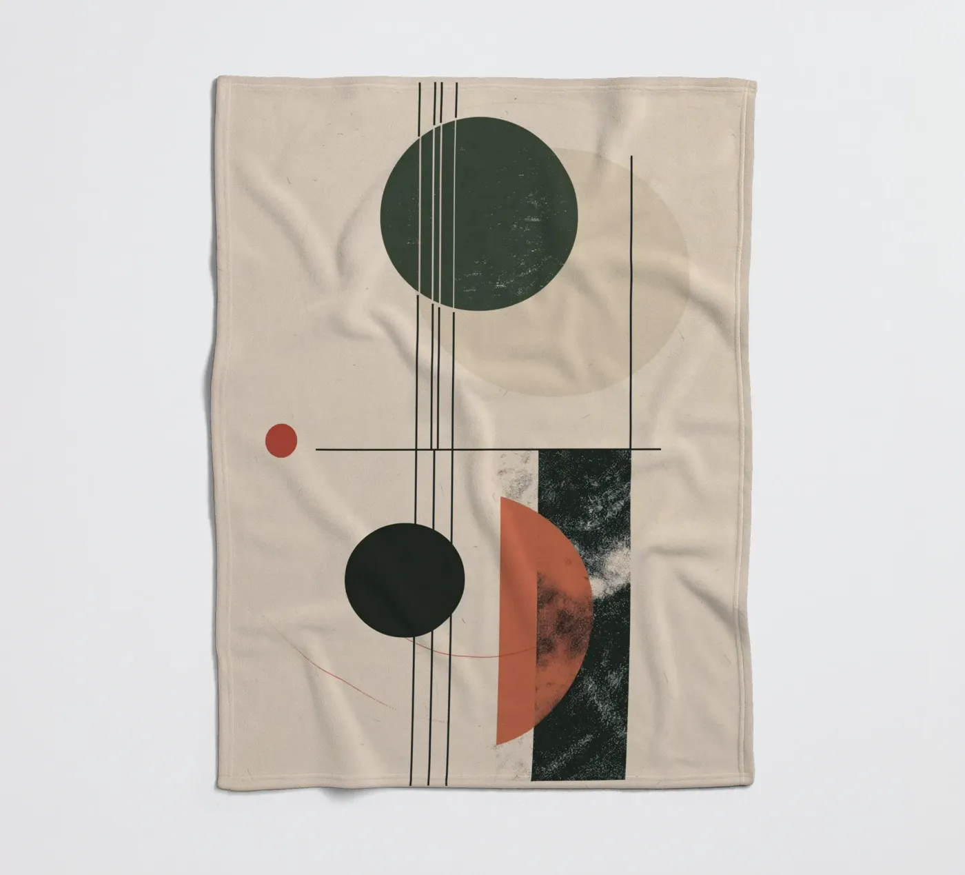 Abstract geometry design plaid polaire de Whole©