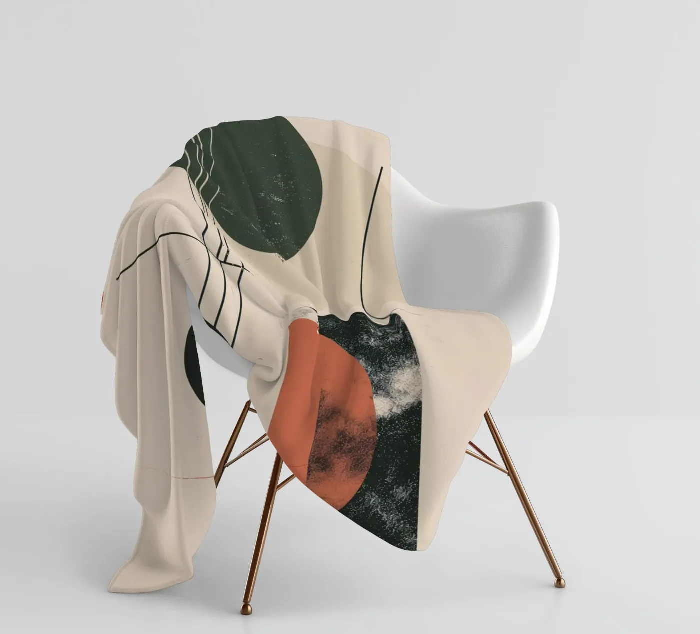 Abstract geometry design fleece blanket by Whole©