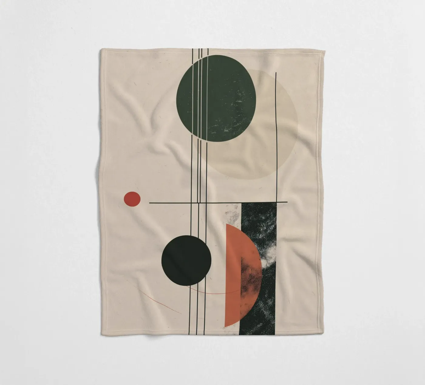 Abstract geometry design fleece blanket by Whole©