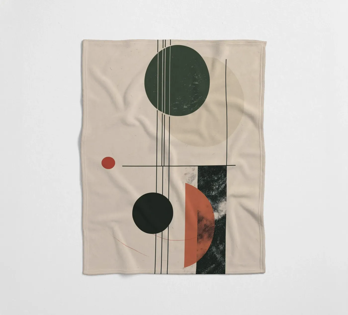 Abstract geometry design plaid polaire de Whole©